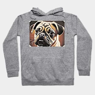 Pug Dog Portrait Hoodie